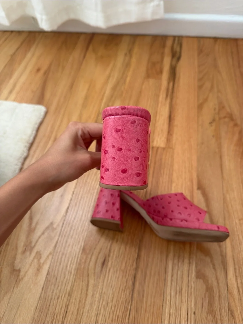 Jeffrey Campbell Pink Open-Toe Mules - Picture 3 of 4
